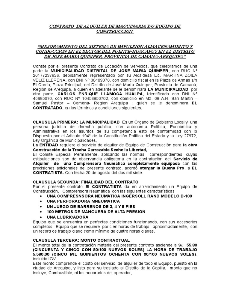 Contrato U Orden de Compra o de Servicio - 1 | PDF | Derecho ...