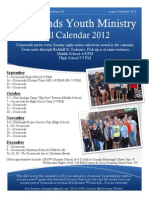 Fall Calendar 2012: Crossroads Youth Ministry