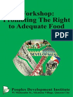 Workshop Promoting The Right to Adequate Food