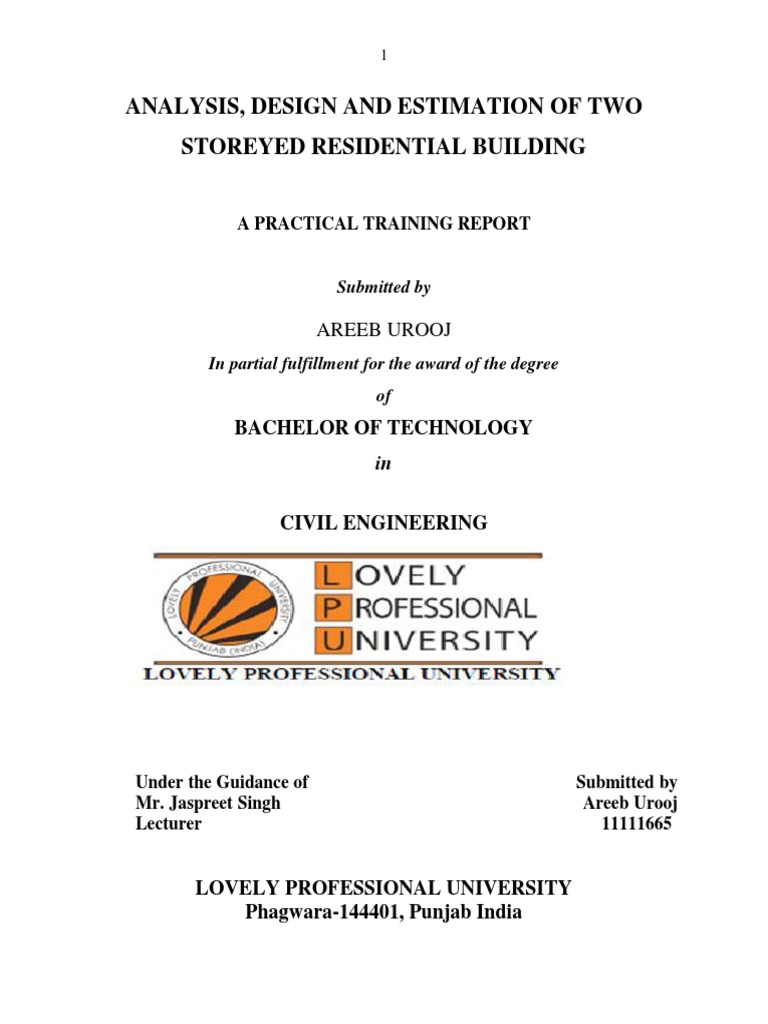 Building Project Report Pdf Bending Framing Construction