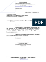 OFICIO COMPDEC - 000 2014 - Autorizacao de Saida de Equipamento - TV