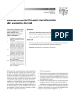 Desmineralización - remineralización del esmalte dental