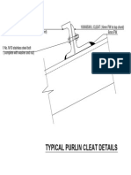 Typical Purlin Cleat Details for 100x65x8 L Cleat and 76x38x6 RSC Purlin