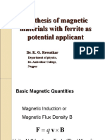 Synthesis of Magnetic Materials With Ferrite As Potential Applicant