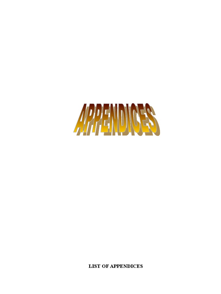 APPENDICES APPENDIXES intelligence overview