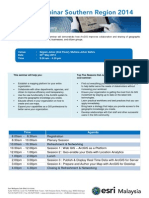 ArcGIS Seminar Southern Region 2014 Agenda