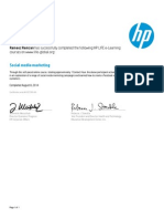 Rameez Ramzan Completed Social Media Marketing Certification at HP