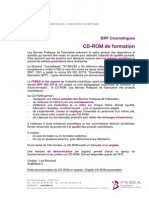 FEBEA BPF Bonnes Pratiques de Fabrication Formation CD Rom Ific Iso 22716 GMP Cosmetic 01