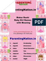 Makar Rashi Baby Girl Names With Meanings