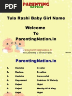 Tula Rashi Baby Girl Names With Meanings