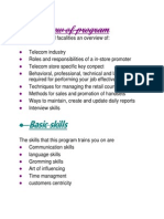 Overview of Program: Basic Skills