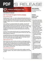 Download Forum Research poll on Toronto mayoral race Aug 5-6 by CityNewsToronto SN236225612 doc pdf