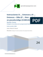 Instrucciones Si ... Entonces - SiNo - If Then Else - Pseudocodigo PDF