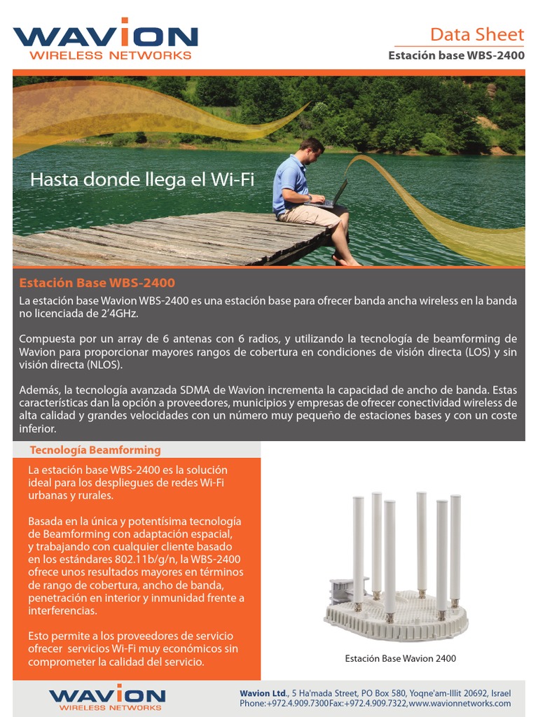 Wavion WBS 2400 Datasheet ES | PDF | Protocolos de capa física ...