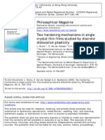 Two Hardening Mechanisms in Single Crystal Thin Films Studied by Discrete Dislocation Plasticity