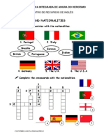 Countries and Nationalities: Centro de Recursos de Inglês