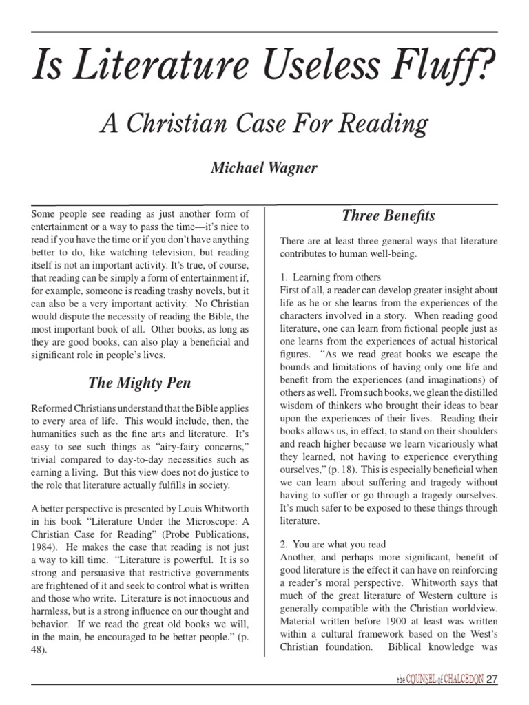 Is Literature Useless Fluff? A Christian Case For Reading Morality Imagination