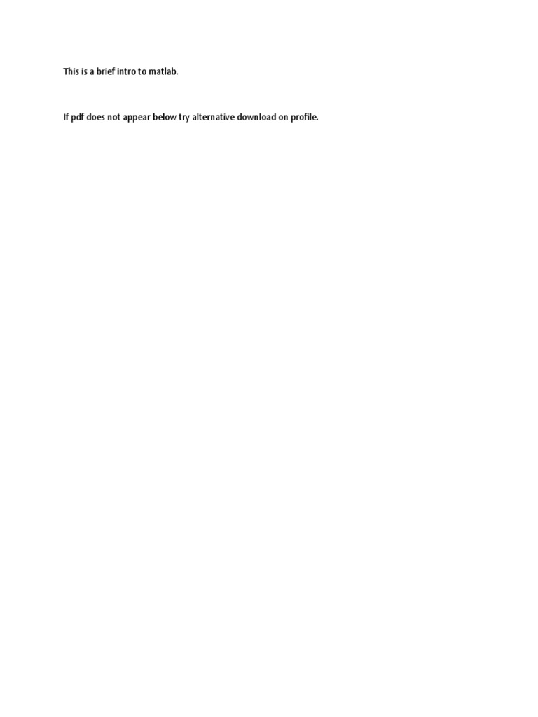 Matlab | PDF