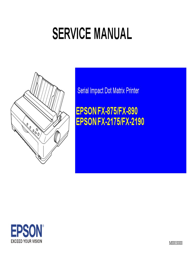 Service Manual EPSON FX875/FX890 EPSON FX2175/FX2190 PDF Mains