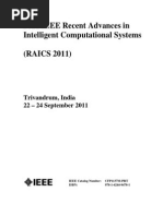 2011 IEEE Recent Advances in Intelligent Computational Systems (RAICS 2011)