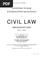 Bar Questions - Civil Law