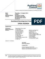 Auckland Development Committee Agenda. August 2014