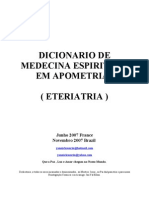 Apometria (Portugues) Dicionario de Medicina Espiritual Segunda Edicao