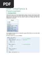 OO PInheritance & Polymorphism