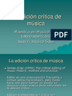 El Establecimiento Del Texto Musical