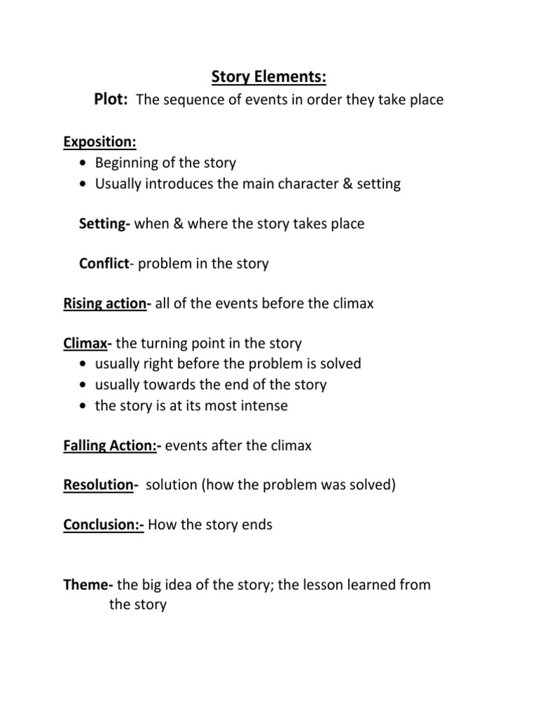 Key Story Elements Explained | PDF