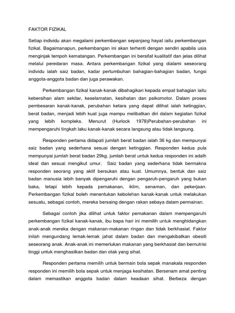 Faktor Fizikal Pdf