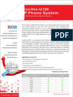 ZYCOO CooVox-U100 SMB Asterisk IP PBX Appliance Datasheet