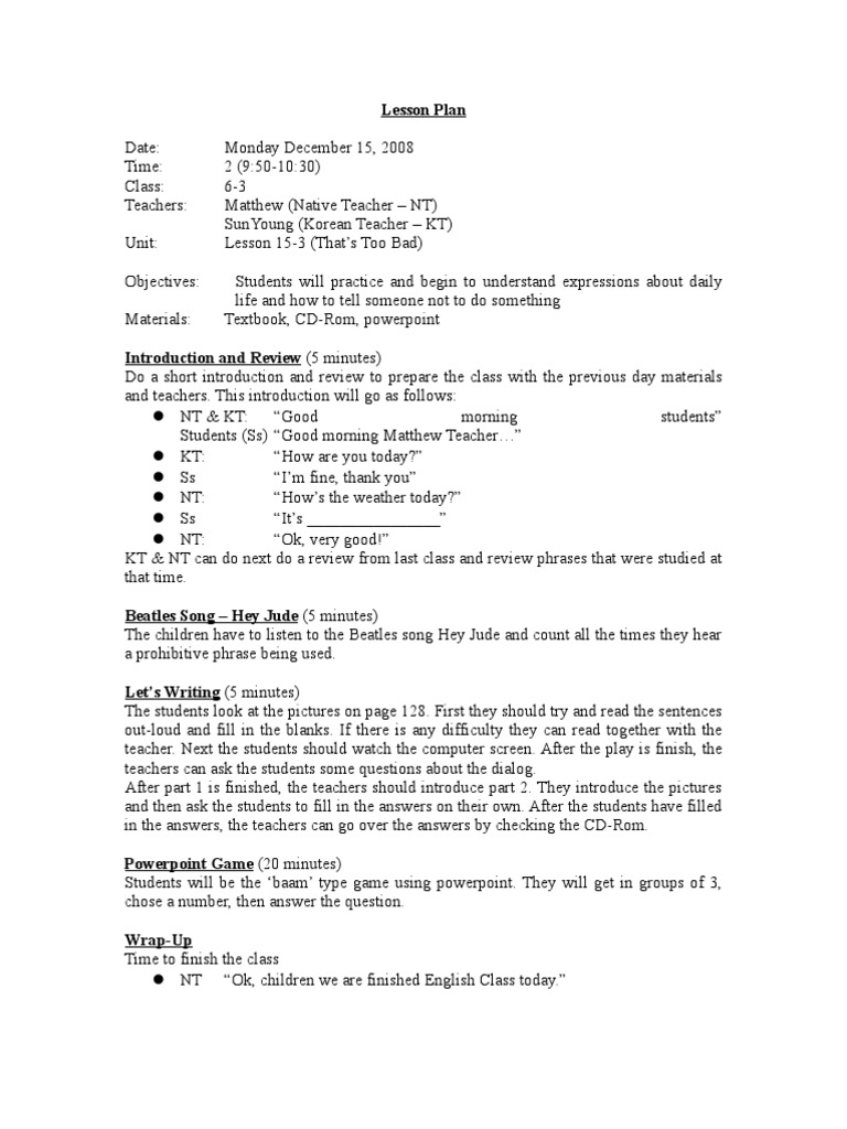Lesson 15-3 (It's Time To Go Home) | PDF