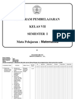 Rogram Semester MTK Kelas Vii 1