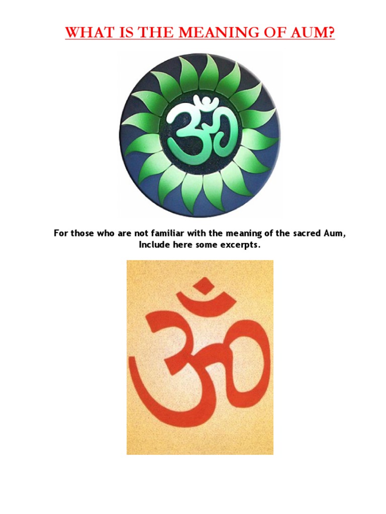 Understanding the Sacred Aum | PDF | Mantra | Indian Religions