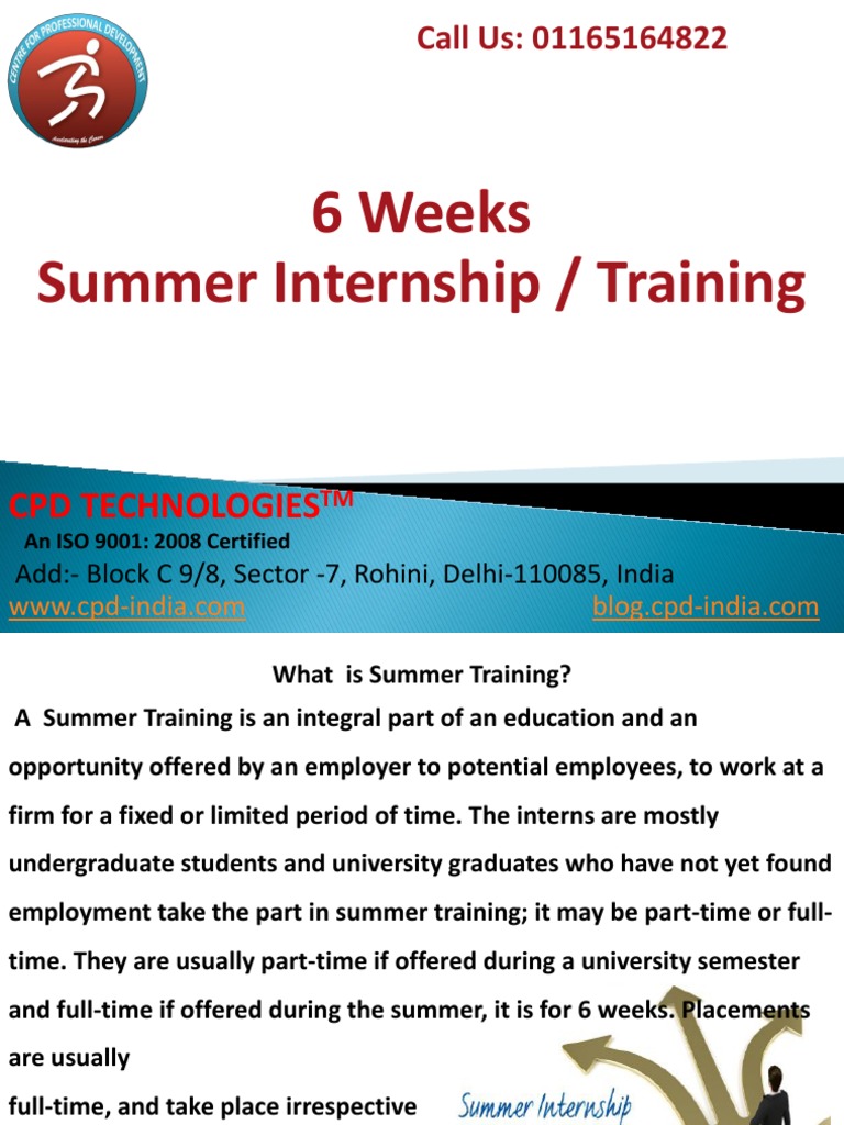 6-Week Summer Internship Program | PDF | Internship | Job Hunting