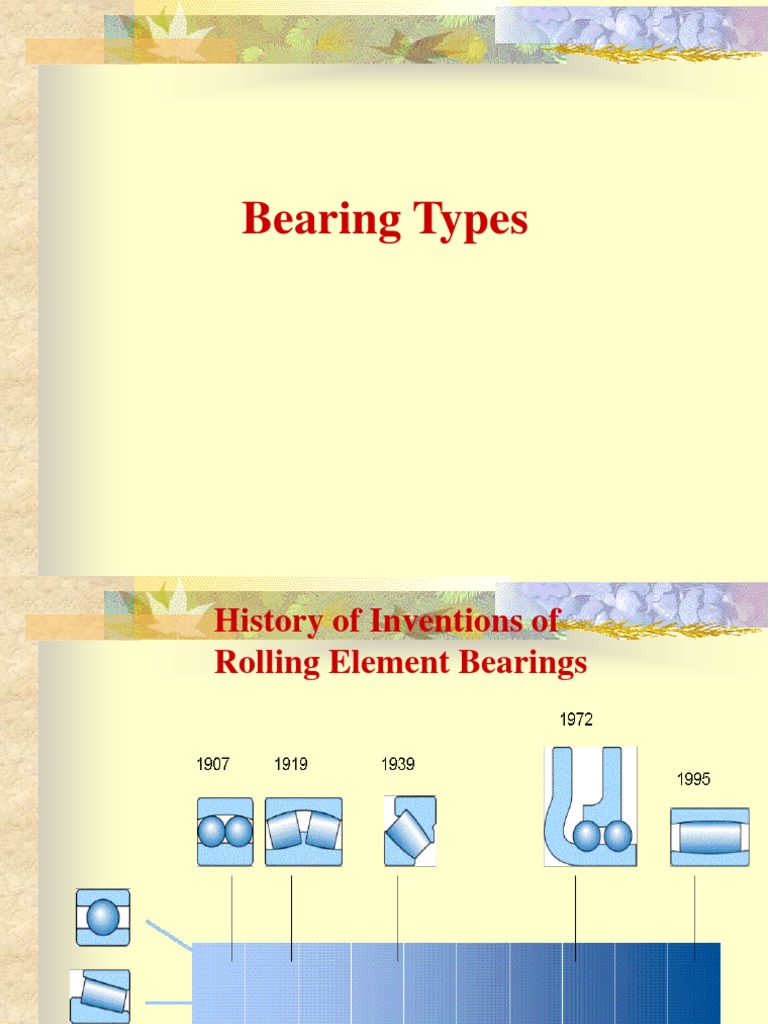 1. Bearing Types ppt Bearing (Mechanical) Manufactured Goods