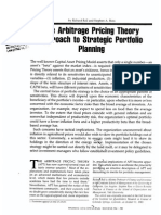 Arbitrage Pricing Theory Approach to Strategic Portfolio Plan