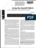 Renewing The Social Fabric