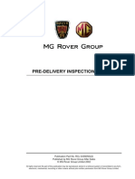 MG ZR Pre Delivery Inspection Manual