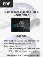 Dividend Policy Case (Gainesboro Machine Tools) - Session 2-Group 8