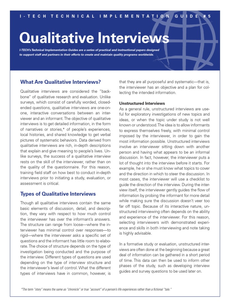 Qualitative Interview Strategies | Qualitative Research | Interview