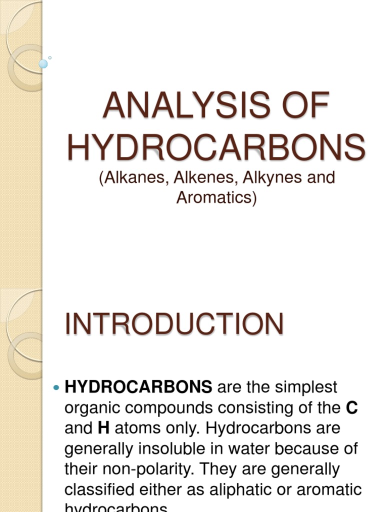Hydrocarbon Types and Tests Analysis | PDF | Aromatic Hydrocarbon | Alkene
