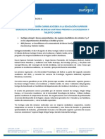 Boletín de Prensa 04-08-2014 - Becas Surtigas Premio A La Excelencia y Talento Caribe