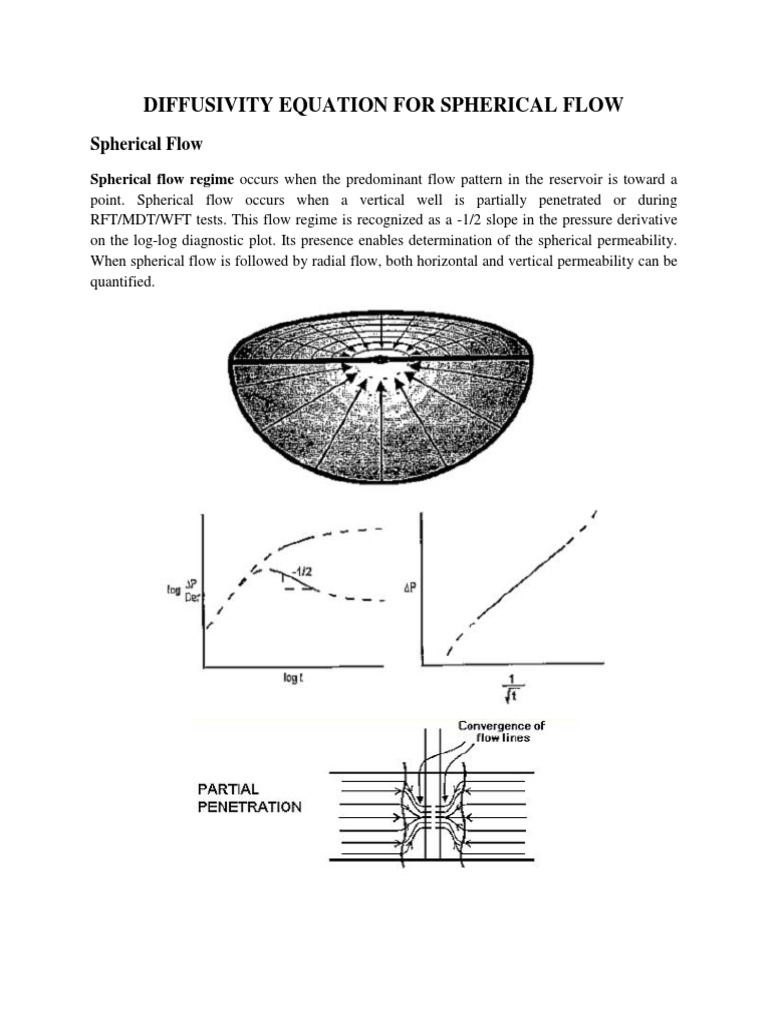 Spherical Diffusivity Equation Derivation | PDF | Fluid Dynamics ...