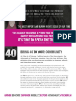 '40' Brochure With '10 Steps To Bring '40' To Your Community'