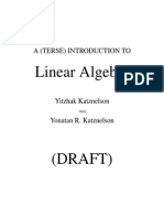 Linear Algebra: A (Terse) Introduction To