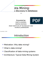 Data Mining:: Knowledge Discovery in Databases