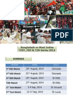 Co & Associate Sponsorship Bangaldesh vs West Indies 2014 Series