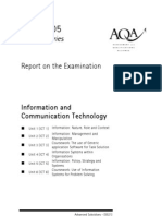 AQA ICT A2 Exam report JAN05